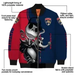 florida panthers spooky grin red bomber jacket best selling