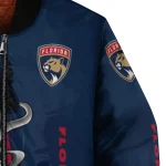 florida panthers spooky grin red bomber jacket best selling