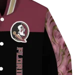 florida state seminoles fire skull garnet black varsity jacket best selling
