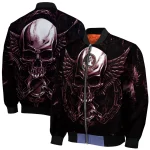 florida state seminoles skull bite garnet black bomber jacket best selling