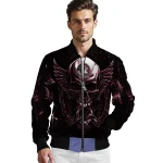 florida state seminoles skull bite garnet black bomber jacket best selling