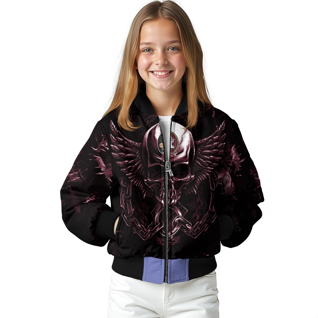 florida state seminoles skull bite garnet black bomber jacket top rated florida state seminoles skull bite garnet black bomber jacket top rated