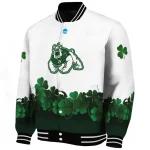 fresno state bulldogs clovers pattern white green varsity jacket best selling