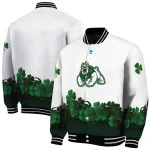 fresno state bulldogs clovers pattern white green varsity jacket best selling