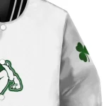 fresno state bulldogs clovers pattern white green varsity jacket best selling