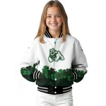fresno state bulldogs clovers pattern white green varsity jacket best selling