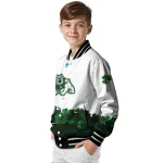 fresno state bulldogs clovers pattern white green varsity jacket best selling