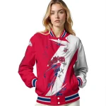 fresno state bulldogs ripped bolt red white varsity jacket best selling