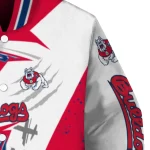 fresno state bulldogs ripped bolt red white varsity jacket best selling