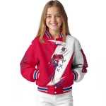 fresno state bulldogs ripped bolt red white varsity jacket best selling