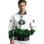 georgia bulldogs clovers pattern white green varsity jacket best selling