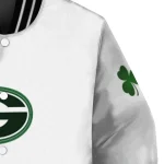 georgia bulldogs clovers pattern white green varsity jacket best selling