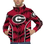 georgia bulldogs dynamic heat wave red windbreaker jacket best selling
