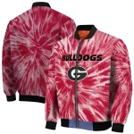 georgia bulldogs dynamic rings red bomber jacket best selling