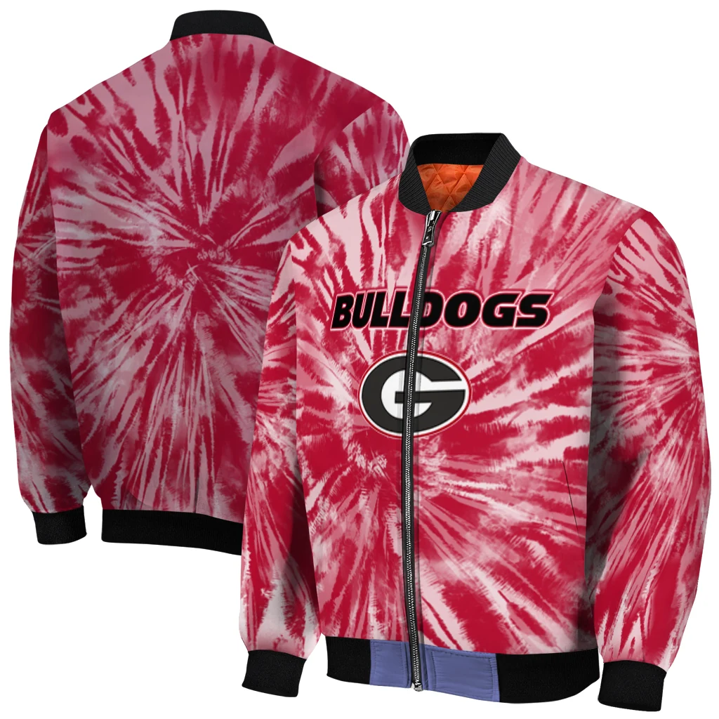 georgia bulldogs dynamic rings red bomber jacket best selling georgia bulldogs dynamic rings red bomber jacket best selling