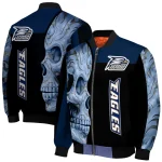 georgia southern eagles fire skull blue black bomber jacket best selling