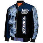 georgia southern eagles fire skull blue black bomber jacket best selling