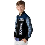 georgia southern eagles fire skull blue black bomber jacket best selling