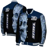 georgia southern eagles fire skull blue black varsity jacket best selling
