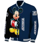 georgia southern eagles mickey mouse blue varsity jacket best selling