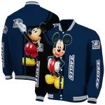 georgia southern eagles mickey mouse blue varsity jacket best selling