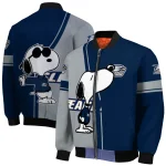 georgia southern eagles snoopy attitude blue bomber jacket best selling