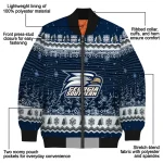 georgia southern eagles snowy pines blue bomber jacket best selling