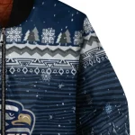 georgia southern eagles snowy pines blue bomber jacket best selling