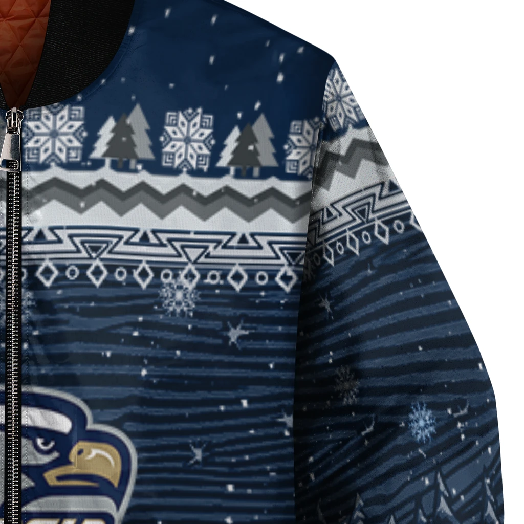 georgia southern eagles snowy pines blue bomber jacket premium grade georgia southern eagles snowy pines blue bomber jacket premium grade