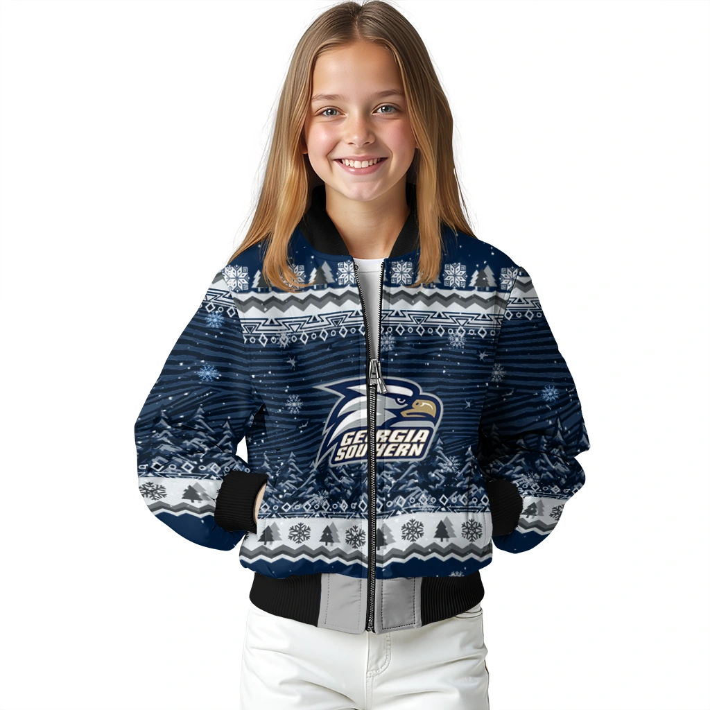 georgia southern eagles snowy pines blue bomber jacket top rated georgia southern eagles snowy pines blue bomber jacket top rated