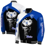 georgia state panthers edgy mask blue black varsity jacket best selling
