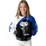 georgia state panthers edgy mask blue black varsity jacket best selling