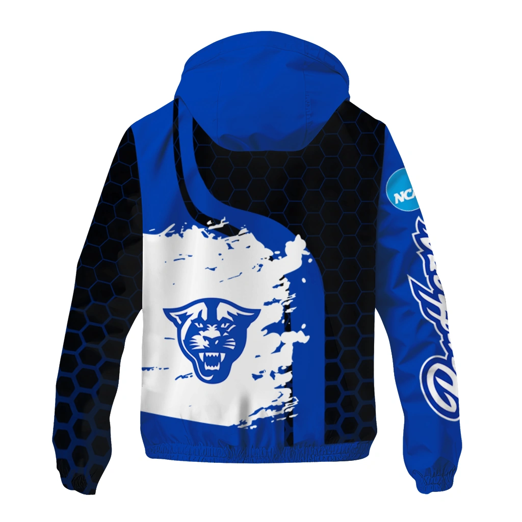 georgia state panthers grid streak blue black windbreaker jacket fashion forward georgia state panthers grid streak blue black windbreaker jacket fashion forward