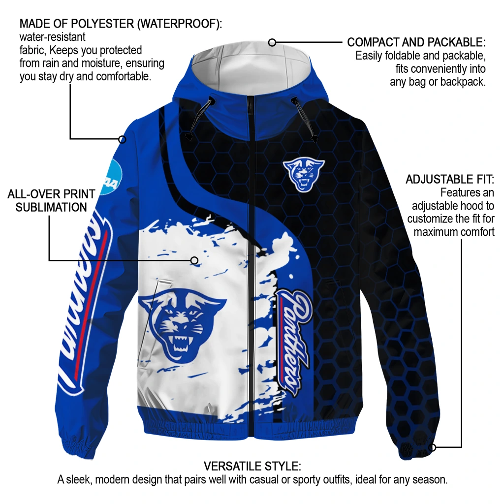 georgia state panthers grid streak blue black windbreaker jacket new arrival georgia state panthers grid streak blue black windbreaker jacket new arrival