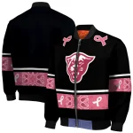 georgia state panthers pink ribbon black pink bomber jacket best selling