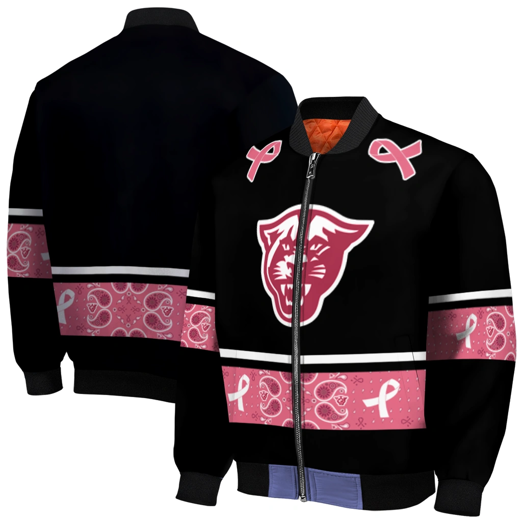 georgia state panthers pink ribbon black pink bomber jacket best selling georgia state panthers pink ribbon black pink bomber jacket best selling