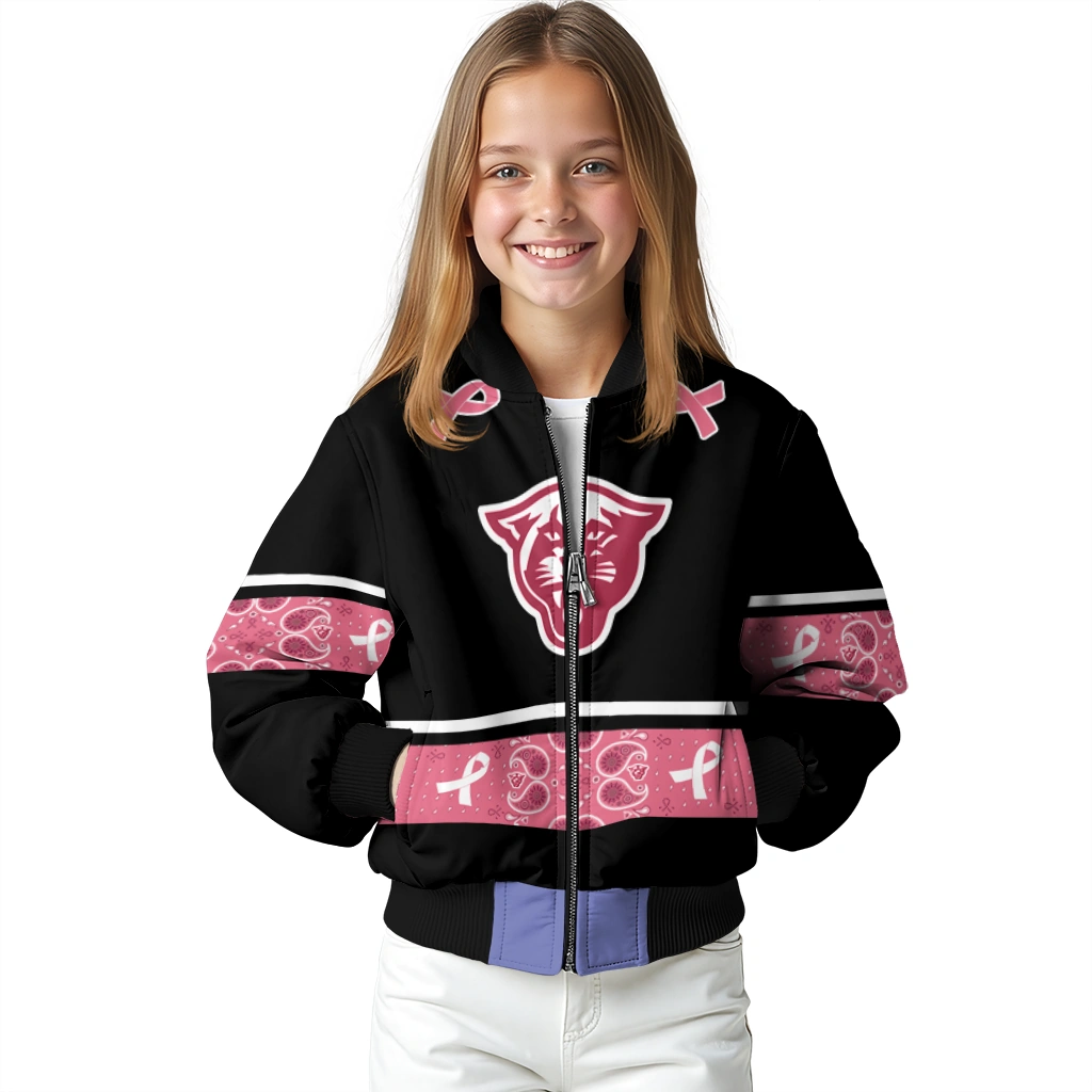 georgia state panthers pink ribbon black pink bomber jacket top rated georgia state panthers pink ribbon black pink bomber jacket top rated