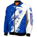 georgia state panthers ripped bolt blue white bomber jacket best selling