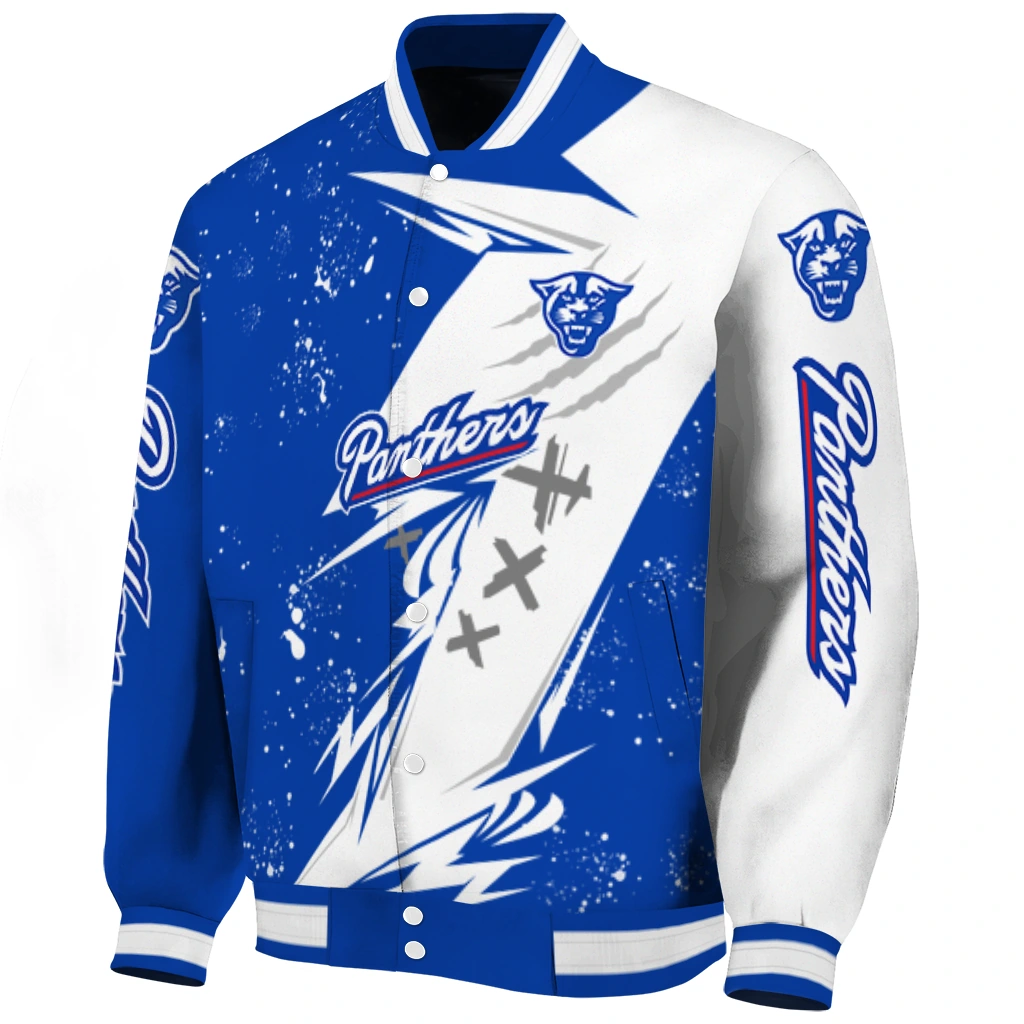 georgia state panthers ripped bolt blue white varsity jacket best selling georgia state panthers ripped bolt blue white varsity jacket best selling