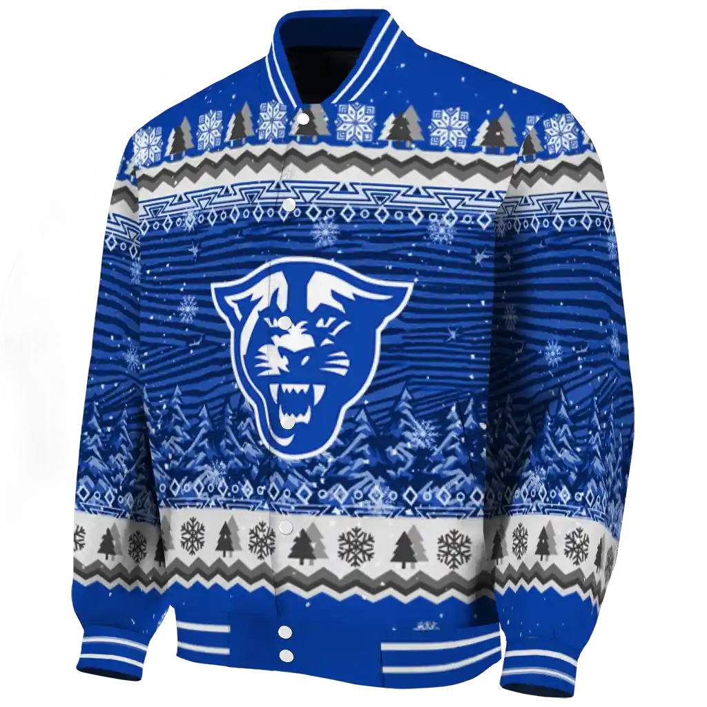 georgia state panthers snowy pines blue varsity jacket best selling georgia state panthers snowy pines blue varsity jacket best selling