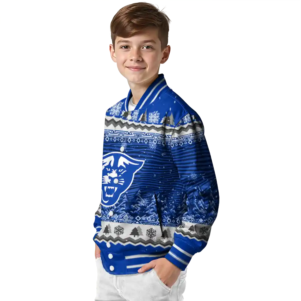 georgia state panthers snowy pines blue varsity jacket trendy georgia state panthers snowy pines blue varsity jacket trendy