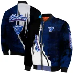 georgia state panthers torn texture print blue black bomber jacket best selling