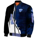 georgia state panthers torn texture print blue black bomber jacket best selling