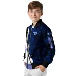 georgia state panthers torn texture print blue black bomber jacket best selling