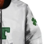 georgia tech yellow jackets clovers pattern white green bomber jacket best selling