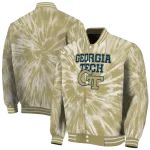 georgia tech yellow jackets dynamic rings gold varsity jacket best selling