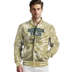 georgia tech yellow jackets dynamic rings gold varsity jacket best selling