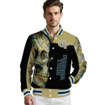 georgia tech yellow jackets fire skull gold black varsity jacket best selling