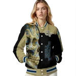 georgia tech yellow jackets fire skull gold black varsity jacket best selling