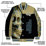 georgia tech yellow jackets fire skull gold black varsity jacket best selling